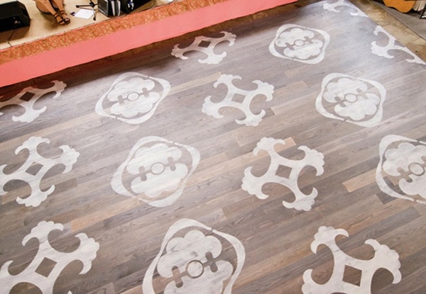 portable wood floor stencils customized ideas