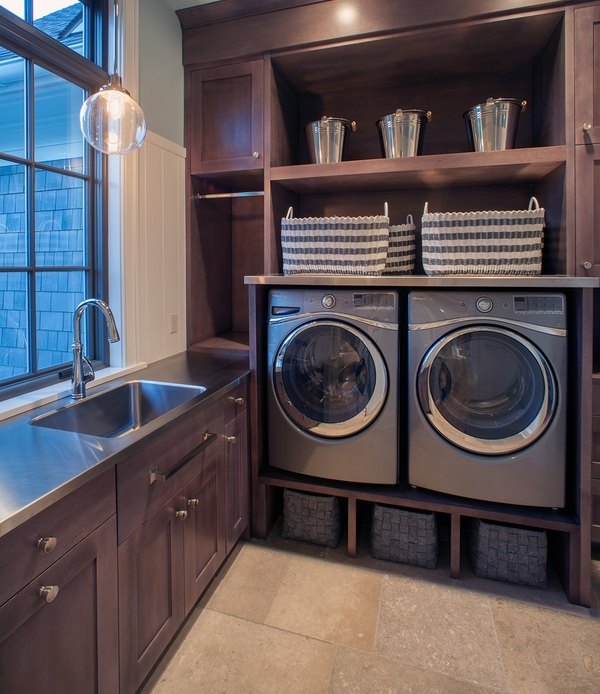 small utility room ideas space saving designs open shelves cabinets