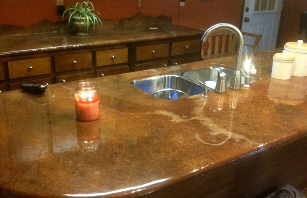 stained concrete countertops granite appearance ideas