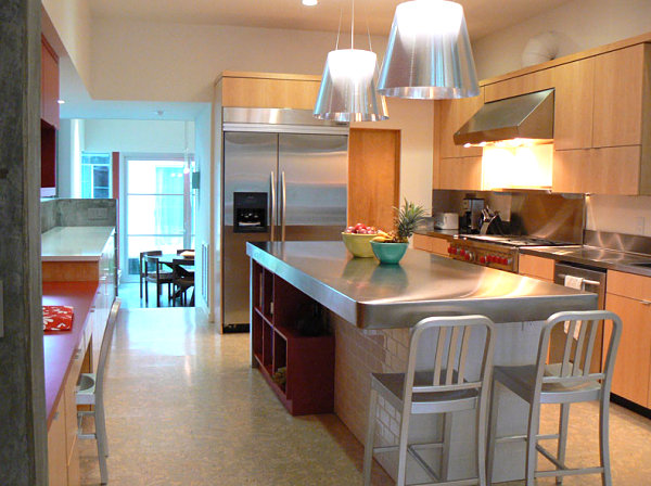 steel countertop kitchen remodel ideas modern kitchen wood cabinets