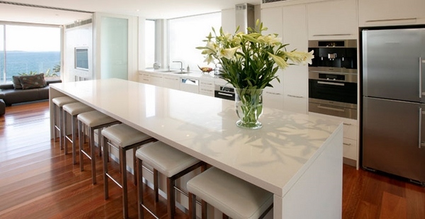 stunning kitchen design kitchen island with seating caesarstone countertop white countertops