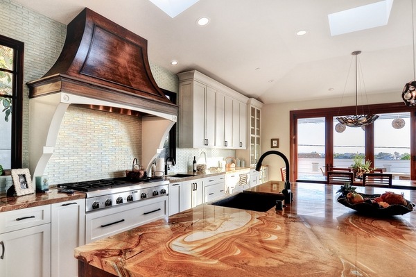 stunning kitchen design sandstone countertop white kitchen cabinets kitchen lighting