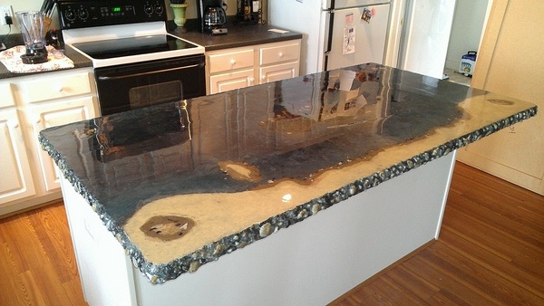 Stained Concrete Countertops Ideas, How Do You Make Concrete Countertops Look Like Granite