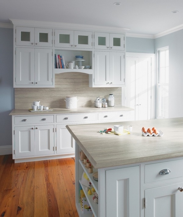 white kitchen cabinet laminate countertops hardwood flooring
