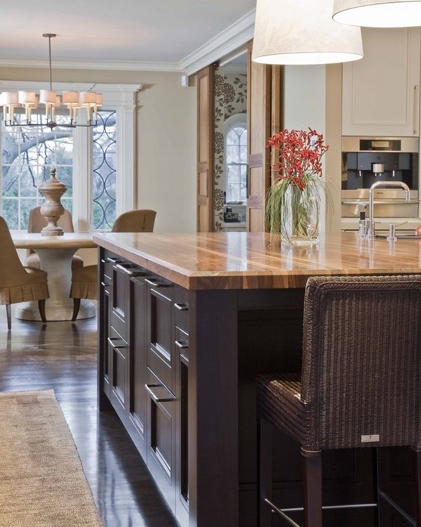 wood countertop ideas modern kitchen designs dark wood cabinets