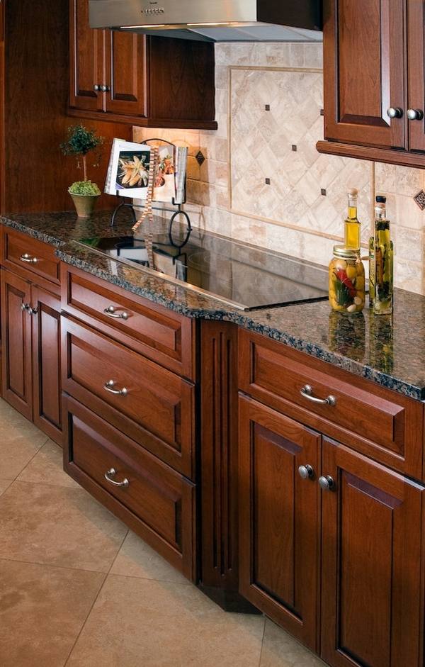 wood kitchen cabinets tile backsplash kitchen remodel