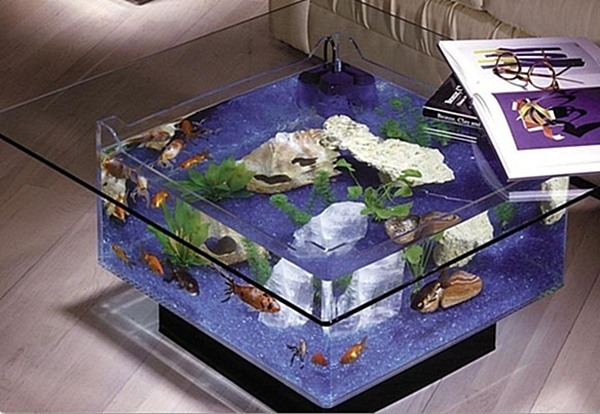 Aquarium table lucite ideas cool table design ideas