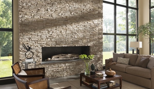Awesome stone fireplaces design ideas contemporary living room 