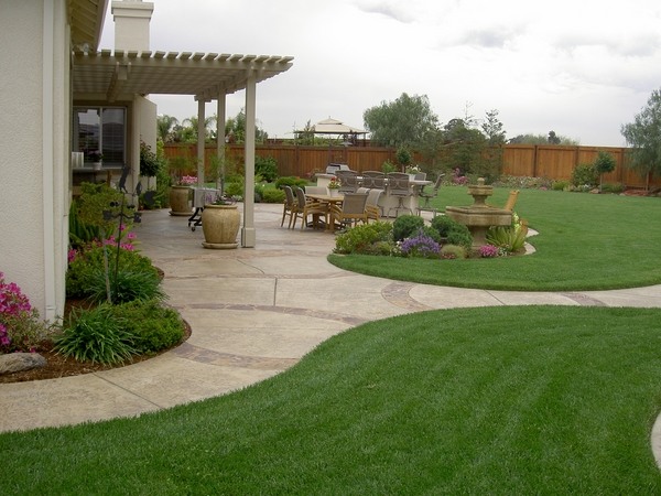 Backyard designs patio landscaping ideas lawn garden path