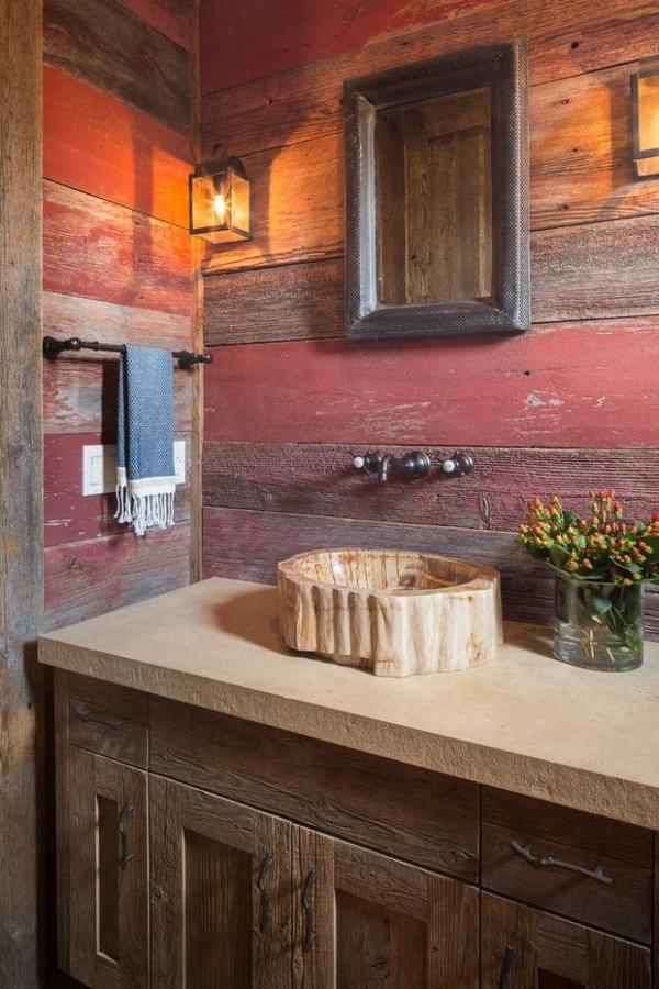 Bathroom ideas vintage wooden floorboards wall decoration rustic bathroom