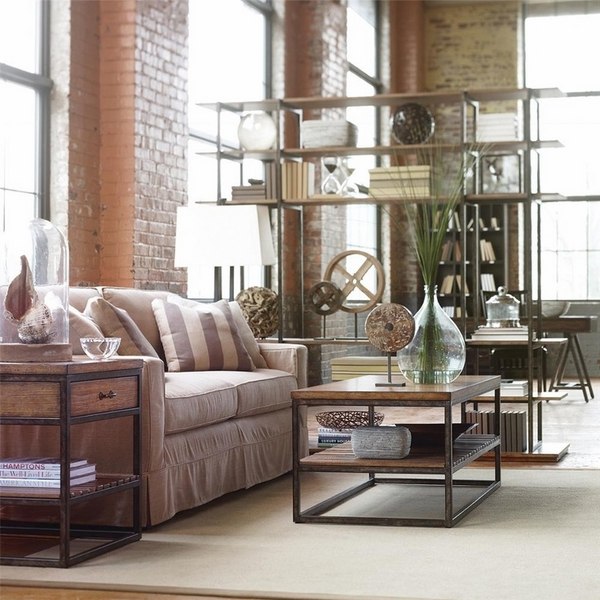 Chic loft apartment furniture ideas living room design 
