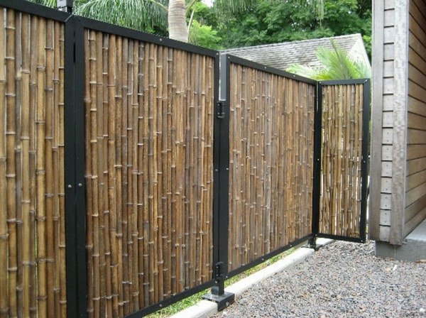 Classic garden fence bamboo wood privacy screens garden ideas