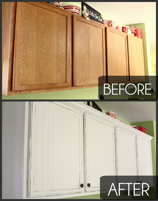 Easy cheap DIY ideas kitchen cabinet makeover before and after