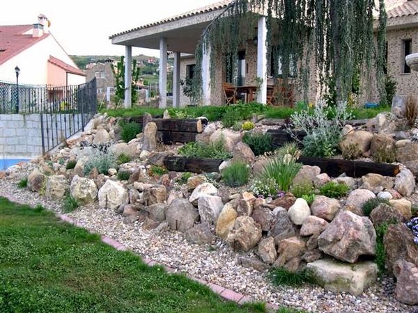 Garden rocks patio landscape ideas retaining wall