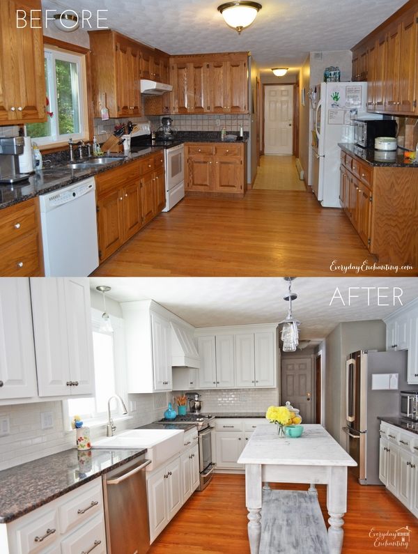 Kitchen cabinets renovation ideas white kitchen before after