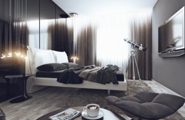 Minimalist-design-bedroom-gray-colors-bachelor-bedroom-interior-decoration-tips