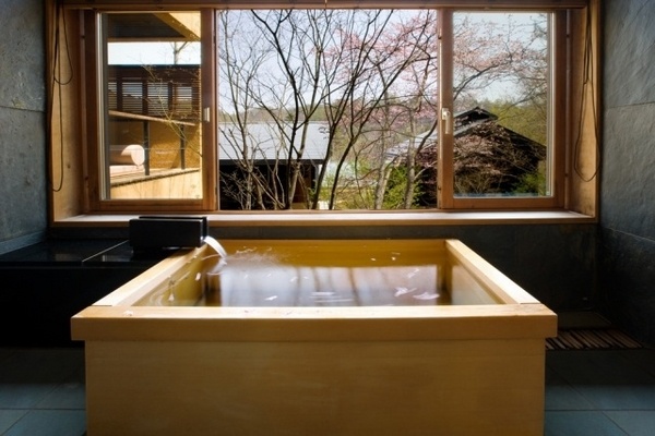 Modern wood bath Japanese bath tub rectangular shape