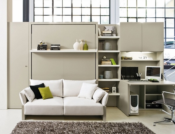 Murphy couch desk small room furniture ideas teen bedroom