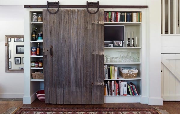 Pantry design small pantry ideas sliding barn door open shelves