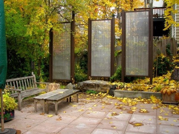 Screening garden panels frosted glass patio privacy ideas