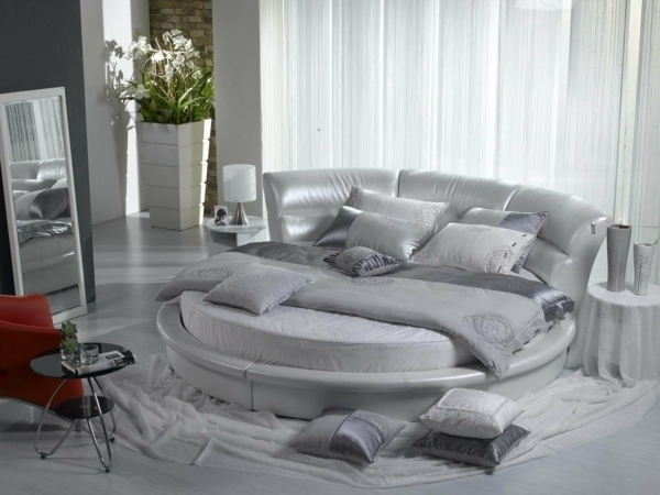 Silver white bed contemporary bedroom furniture ideas