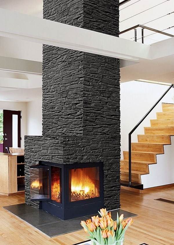 amazing stone fireplaces modern home design ideas