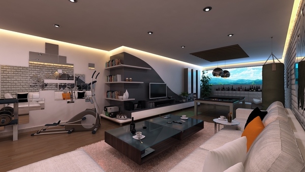 bachelor living room white sofa ideas