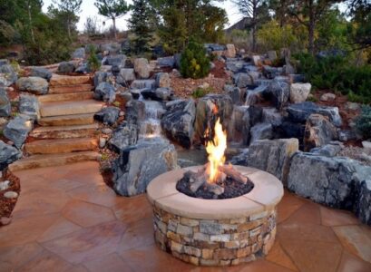 beautiful-rock-garden-large-garden-rocks-firepit-patio-decor-ideas