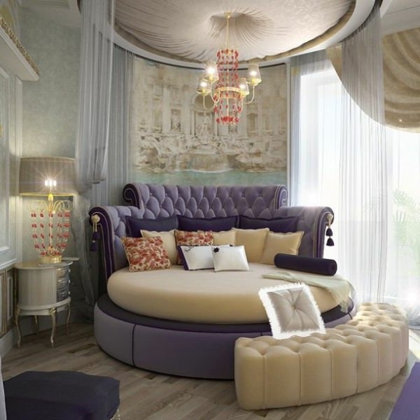 bedroom ideas round beds designs tufted headboard canopy decorative ceiling design