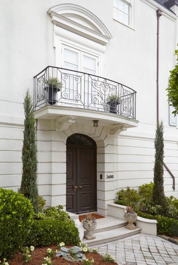 classic wrought iron small balcony railings