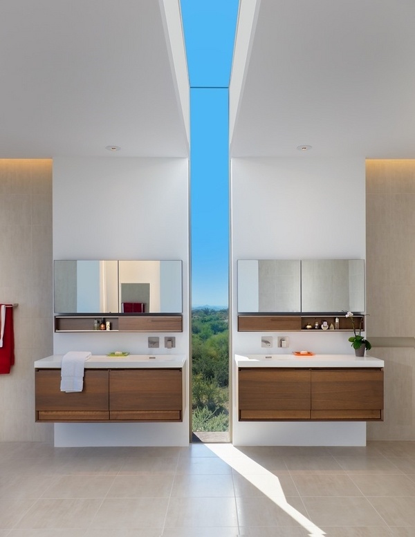contemporary bathroom design ideas floating vanities wood original window