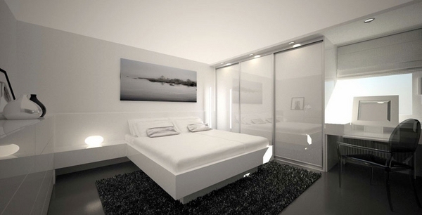 contemporary bedroom minimalist interior black white bedroom design