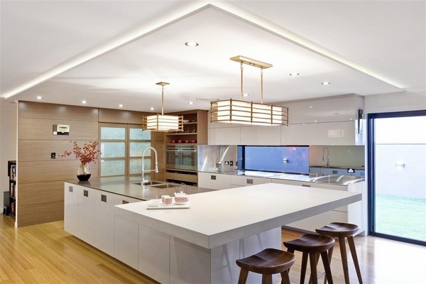  white kitchen furniture wooden stools