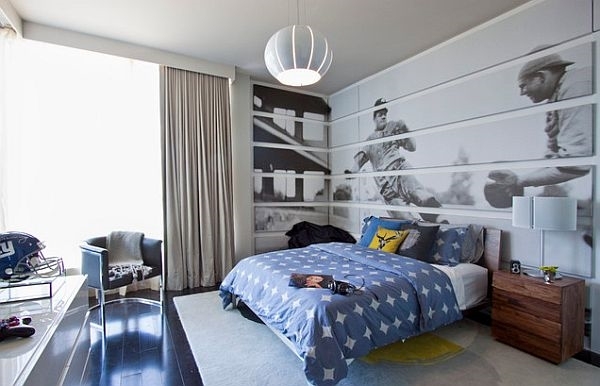 cool-trendy-teen-boy-bedroom-designsports-theme-wallpaper-blue-flooring