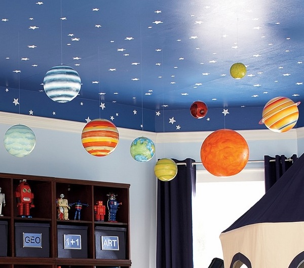 creative kids bedroom ideas decorative ceiling design solar system