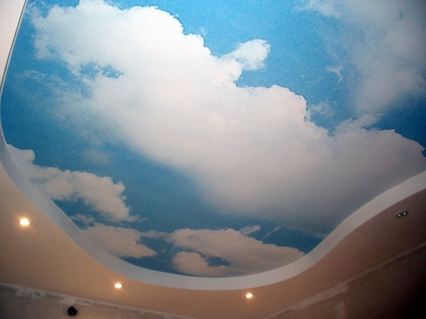 decorative ceiling ideas kids bedroom design sky clouds