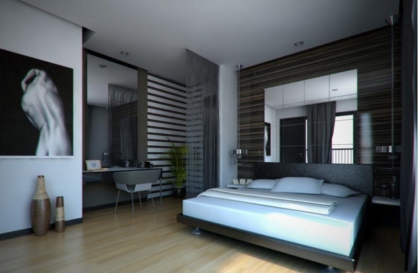 elegant mens bedroom gray color shades decor