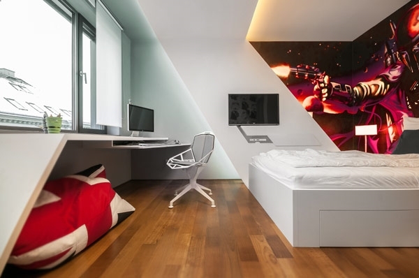 fabulous-teen-boy-bedroom-ideas-wood-flooring-modern-original-bed