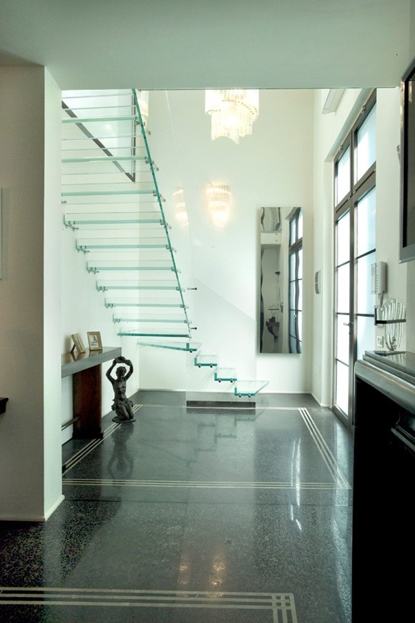 glass floating stairs interior staircase ideas modern design