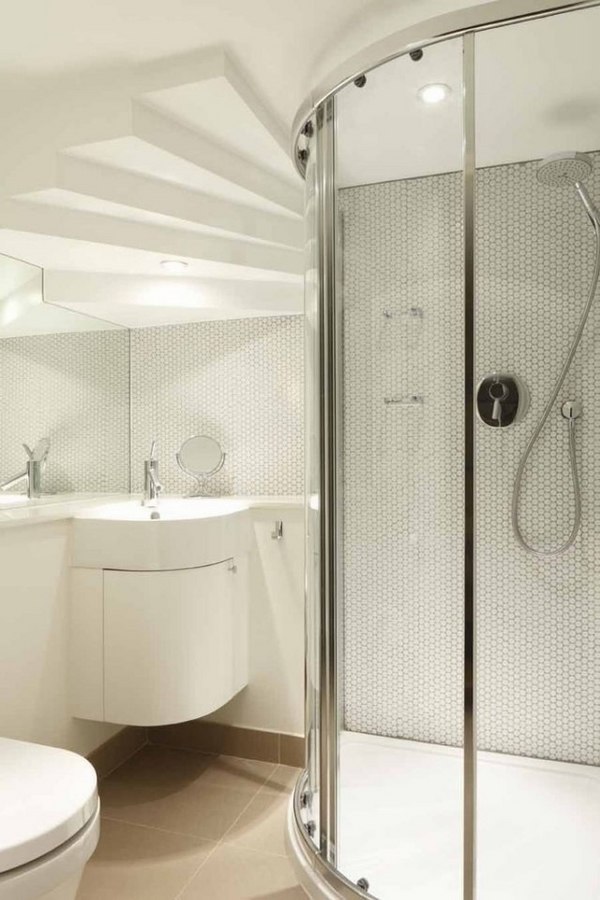 ideas for small bathrooms corner shower glass doors corner sink