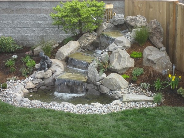 landscape decoration water features rocks waterfall