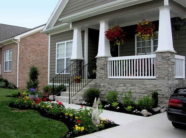landscaping ideas for small front yard driveway lawn flowers