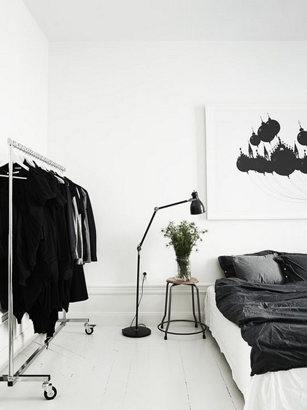 minimalist black white interior design