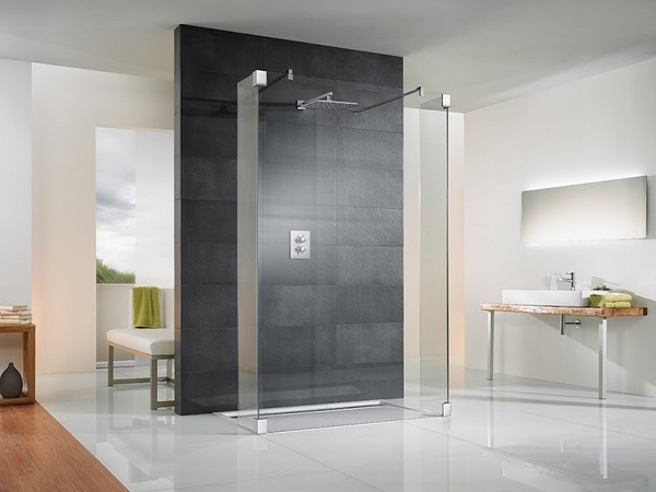 minimalist bathroom design modern shower cabin glass walls