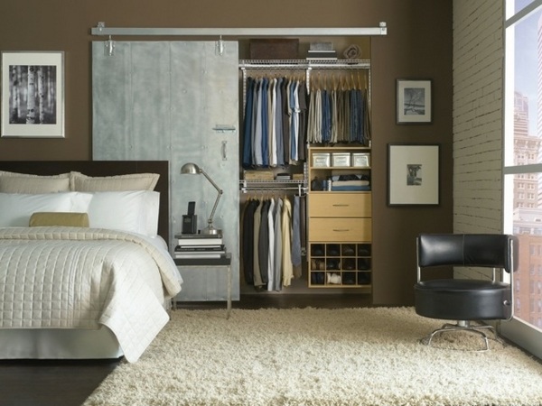 modern bachelor bedroom furniture ideas closet ideas barn door
