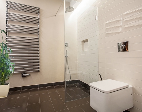 modern bathroom ideas walk in shower design glass partition wall 