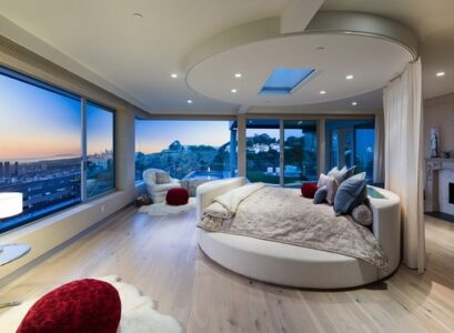 modern-bedroom-design-minimalist-bedroom-round-bed-ideas-creative-ceiling-design