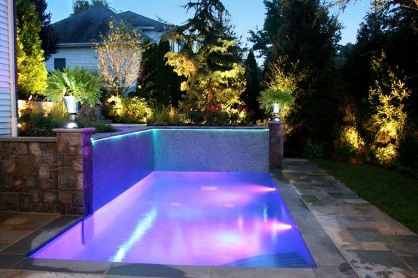 modern garden lighting ideas outdoor pool lighting LED lights