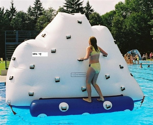 swimming pool fun inflatables floating climbing wall