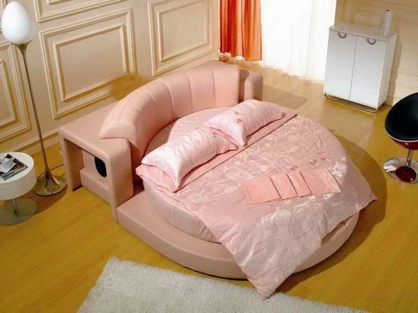 pastel pink round platform bed ideas elegant bedroom furniture